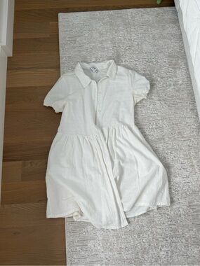 Princess Polly Cream Button-Front Collared Mini Dress